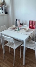 IKEA white dining table and