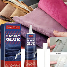 EXTRA STRONG FABRIC GLUE 50ML | WASHABLE ADHESIVE REPAIR HEMMING SEWING TEXTILE