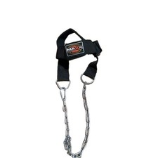 Maxx Head Harness Strong Neck Muscles Building Weight Lifting Gym Chain Exercise
