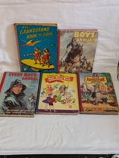 Five Vintage 1950s childrens annuals , Grandstand , Boys Own ect