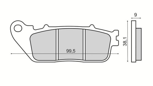 Rear brake pads - pads, 1000