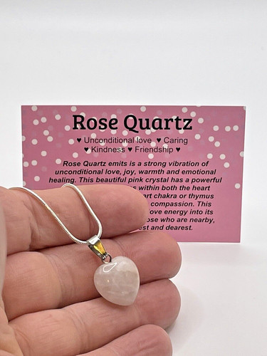 Rose quartz heart - rose,