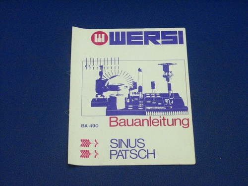 Wersi instruction manual - instruction, ba490