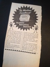 Ephemera 1940 Cutting Ww2 Advert Wrigleys Spearmint Gum Sweetmeat Chewing Gum 