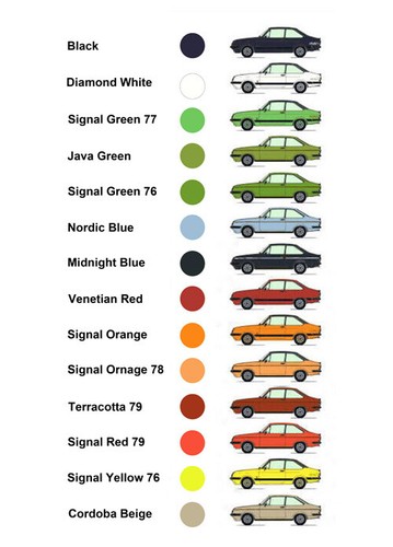 Ford escort mkii - rs2000, colour