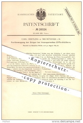 Original patent oertling - -, c.