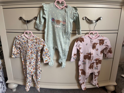 Next baby girl - sleepsuits-, up