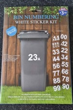 WHEELIE BIN NUMBER AND LETTER STICKERS - ALL 8'S AND 4'S USED
