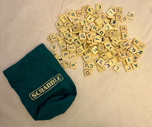 200 assorted scrabble tiles - 200,