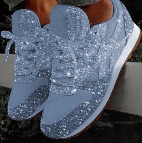 Ladies womens sparkly trainers - sparkly,