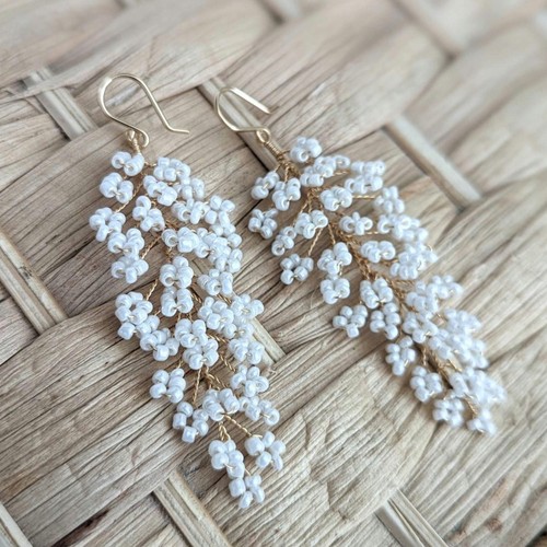 Gold bridal pearl drop - bridal,
