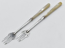 Antique solid silver - pair, of