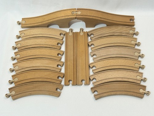 Wooden train track set - of, x14