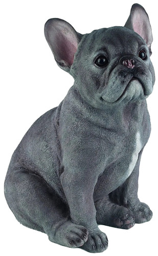 Silver french bulldog ornament - silver,