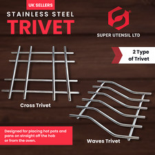 Stainless Steel Cooking Rack Trivet Pot Pan Stand Hot Dishes Table Protector UK