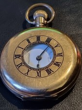 victorian / edwardian half hunter waltham pocket watch