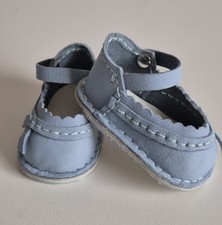 Blue Leather Mary Jane Shoes