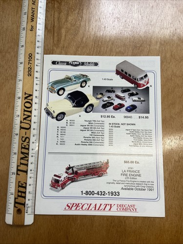 1991 specialty diecast company - 1991,