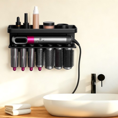 Black wall mounted hair - black, wall-mounted