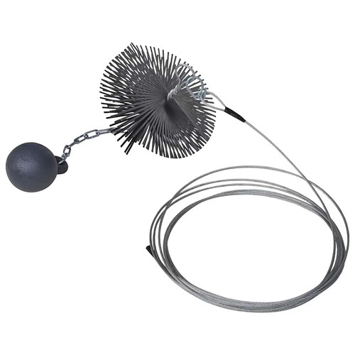 Round chimney cleaning brush - chimney,