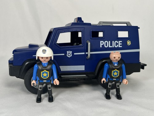 Playmobil blue police truck - blue,