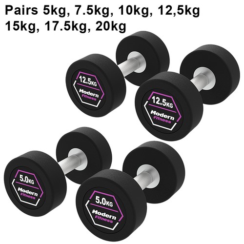 Rubber dumbbells pairs choice - rubber,