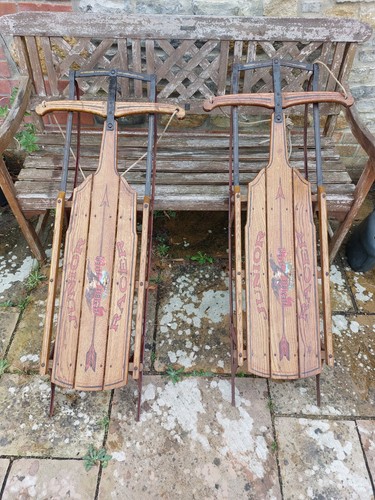 Vintage sledges toboggans - sledges,