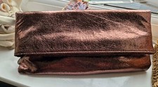 Boscha Bronze Metallic clutch