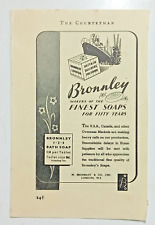 Vintage 1941 Bronnley Soaps / P & B Knitting Wool advert 8.5 x 5.5 inches