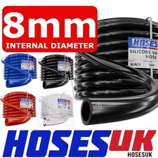 8mm Silicone Vacuum Hose Tube Boost Water Line Pipe Black Blue Red Clear 5/16"