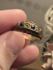 Antique Victorian Clear Blue