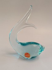 Italian Murano Turquoise Blue Glass Dolphin Figurine  Decoration
