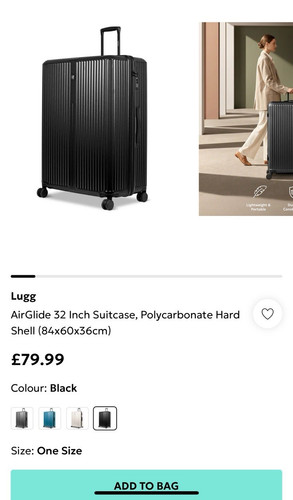 Lugg airglide 32in black - xl,