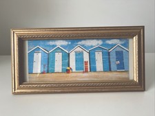 Framed print Beach huts by