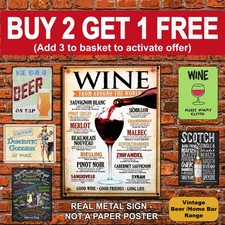 Metal Tin Signs Vintage Retro Pub Home Bar Man Cave Garage Shed Beer Sign