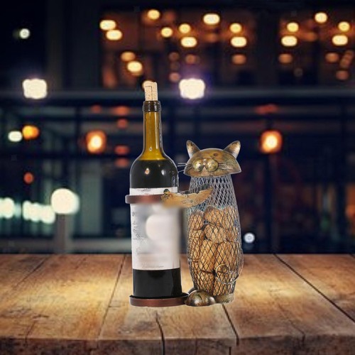 Cats wine rack iron - cats,