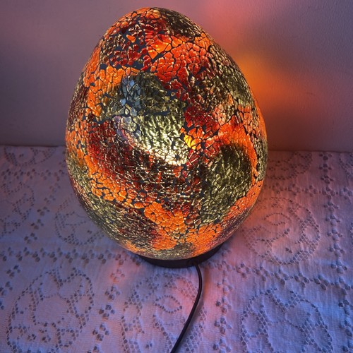 Mosaic glass egg table - egg,