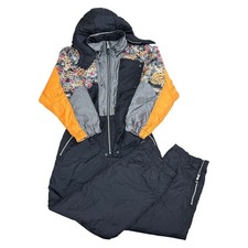 Vintage Rodeo Ski Suit One Piece 90s Retro Snow Winter Black Kids Age 12-14