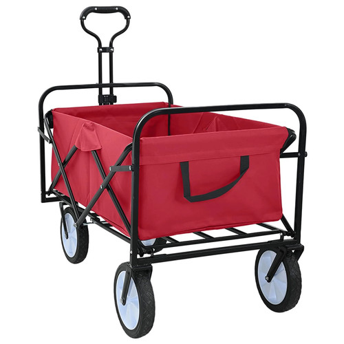 Folding hand trolley red - folding,