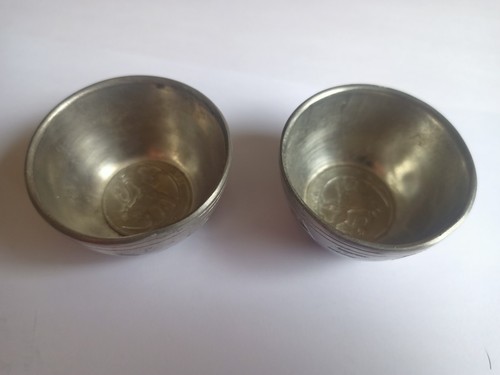 Pewter shot cups - shot, pair