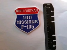F-105 F105 THUD THUNDERCHIEF 100 MISSIONS NORTH VIETNAM  PATCH