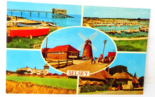 Selsey multiview postcard - postcard, 1976