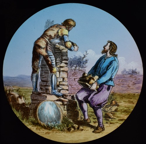 Antique magic lantern slide - antique,