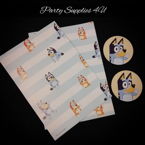 2pk bluey wrapping paper - paper, &