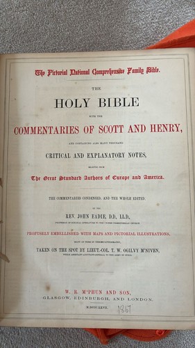 1867 holy bible victorian old - 1867,