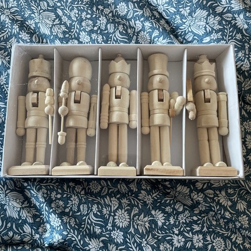 Five wood nutcracker figurines - nutcracker,