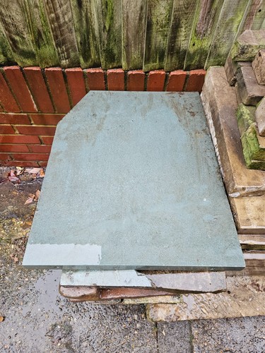 Blue stone paving slabs - stone,