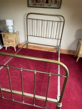 Antique french brass bed - french,