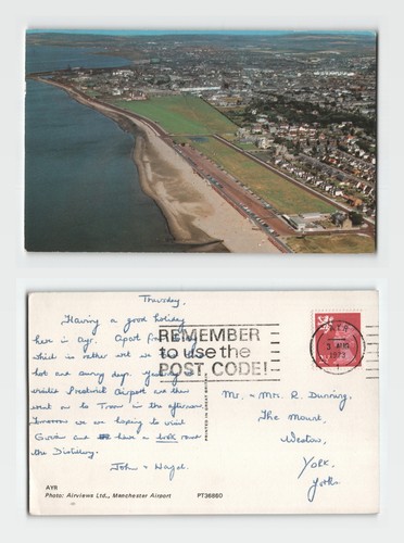 Postcard ayr aerial view - -,