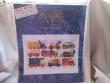 ANCHOR LATCH HOOK RUG PART KIT 'TRAFFIC JAM' CHILDS VEHICLES LORRY VANS etc